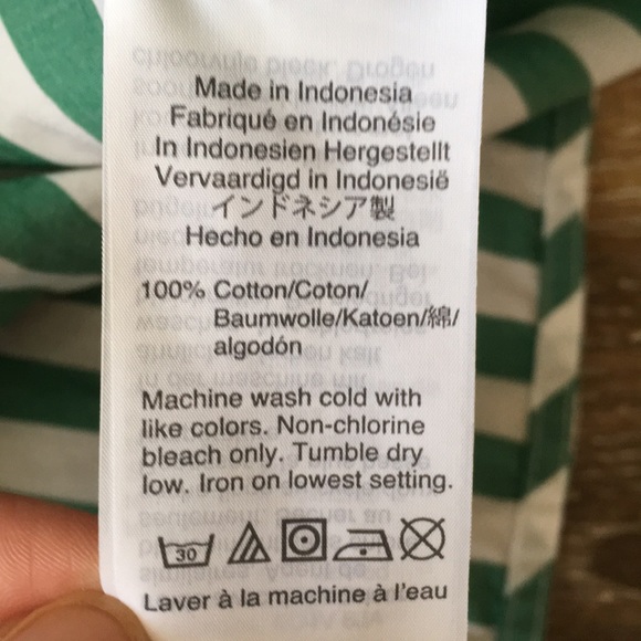 J Crew Band Collar Poplin Cotton Tunic Bold Stripe - Picture 4 of 9